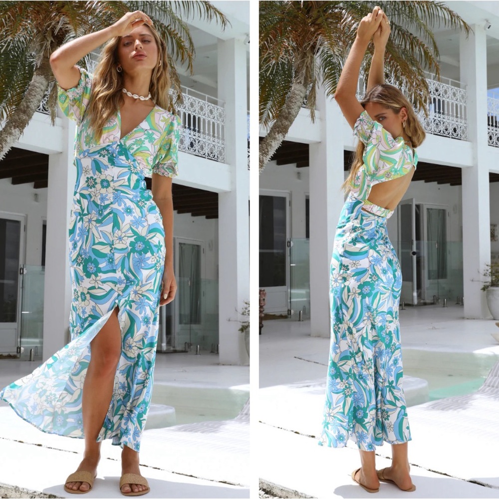 Hello Molly UNIQUELY LOVELY MIDI DRESS BLUE